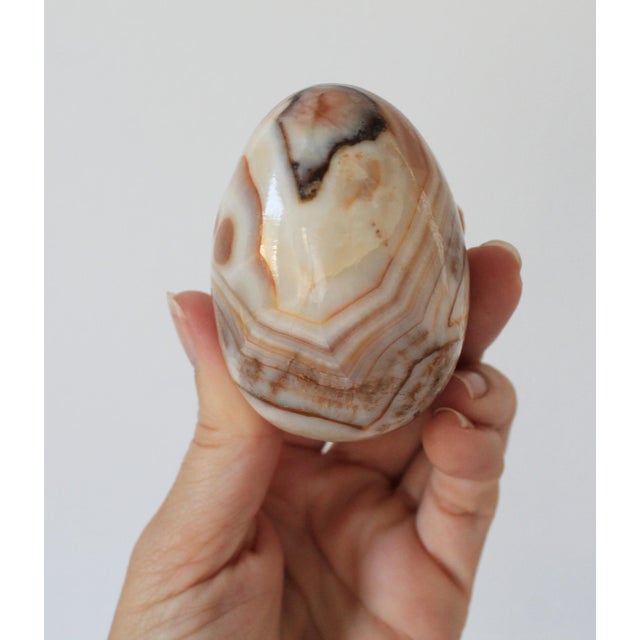 Vintage Polished Marble Stone Eggs S/7 For Sale - Image 9 of 9