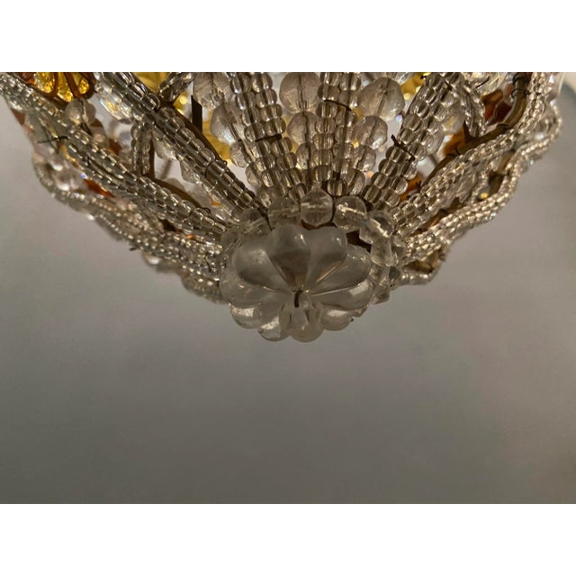 Glass Beaded Crystal Pendant Lamps from Bacci Firenze, 1970s, Set of 2 For Sale - Image 7 of 15