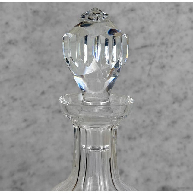 Antique 12" Victorian Crystal Liquor Decanter W/ Stopper For Sale - Image 4 of 9