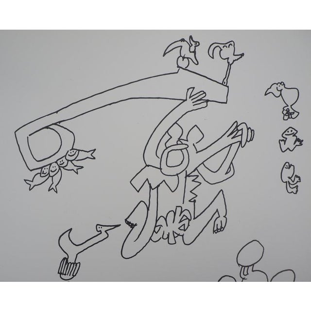 Roberto MATTA (1911-2002) Joyful characters (Homage to Max Ernst) Original color lithograph On thick paper 24 x 31 cm (c....