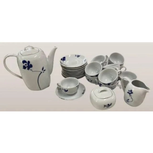 Vintage Czech Bohemia Glazed Porcelain Tea Set, Czechoslovakia, 1980s, Set of 26 For Sale - Image 6 of 6