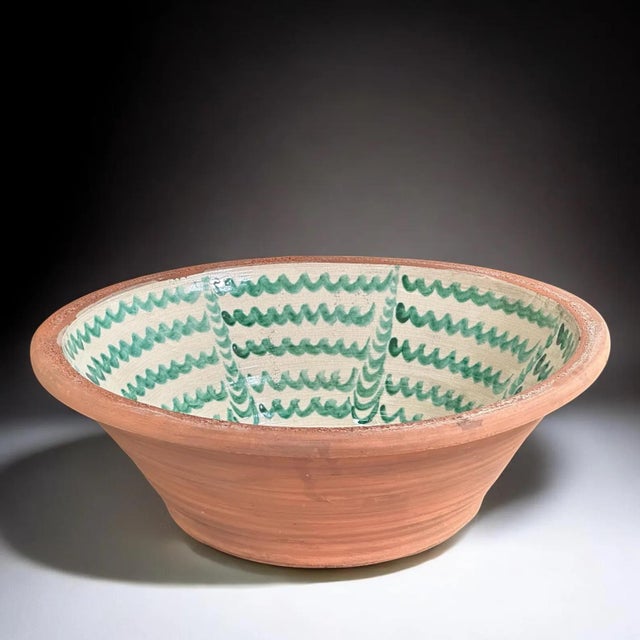 Large Spanish Fajalauza Ceramic Lebrillo Bowl For Sale - Image 6 of 8