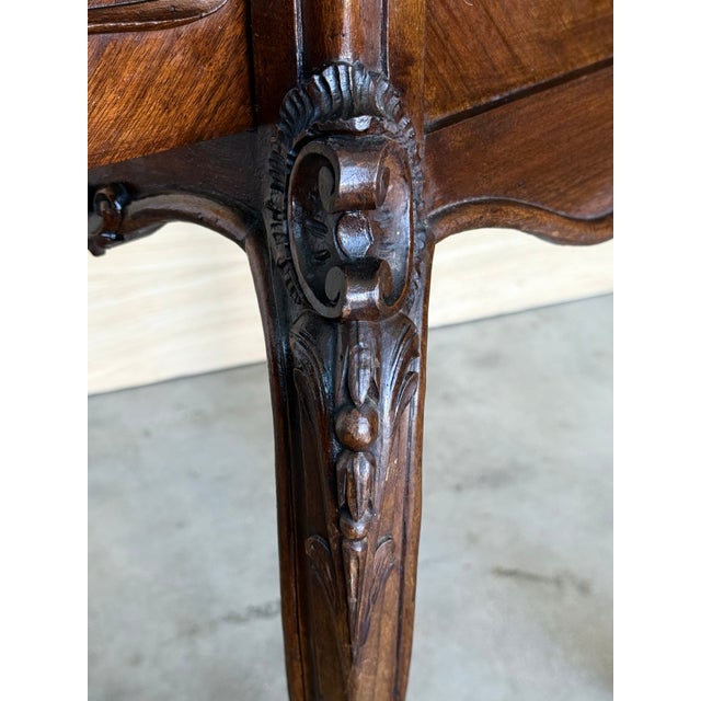 Antique French Mahogany Nightstands with Marble Tops, 1900s, Set of 2 For Sale - Image 10 of 12