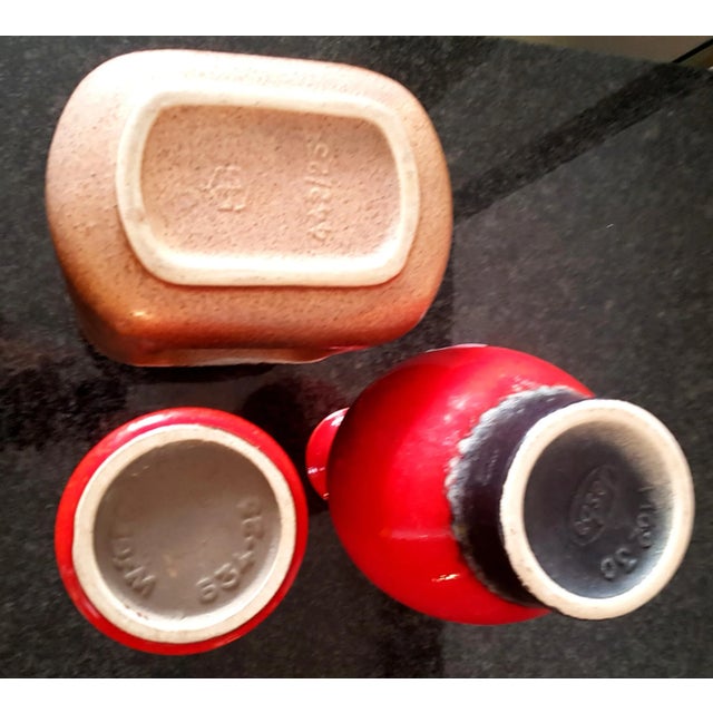 Mid-Century Modern Mid-Century Ceramic Vases from Scheurich & Steuler, Set of 3 For Sale - Image 3 of 4