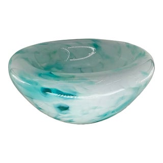 Unusual Double Walled Art Glass Bowl by J.P.Holmes for Chatham Glass Co. For Sale