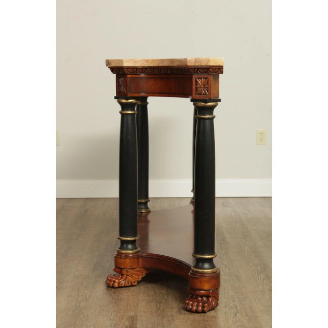 1990s 1990s Empire Style Serpentine Marble Top Console Table For Sale - Image 5 of 13