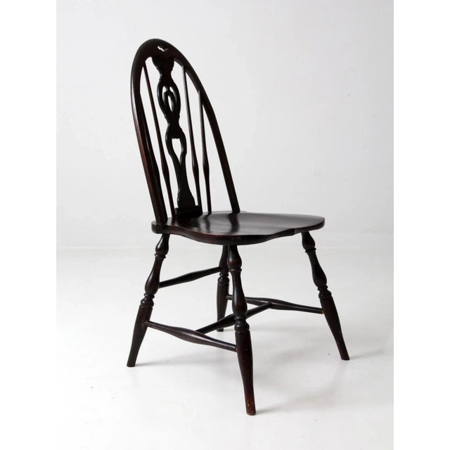 Wood Vintage Windsor Splat Back Chair For Sale - Image 7 of 11