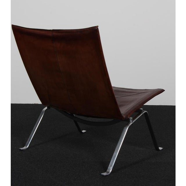 Brown PK22 Lounge Chair in Leather attributed to Poul Kjærholm for E. Kold Christensen, 1970s For Sale - Image 8 of 11