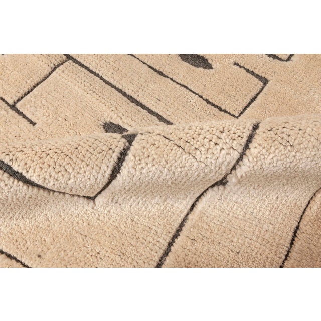 Modern Swedish Skvattram Style High-Low Wool Rug by Doris Leslie Blau Size: 14'5" × 19'4" (439 × 589 cm) Colors: ivory,...