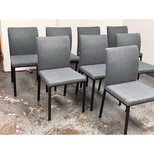 Charcoal Eq3 Frank Charcoal Dining Chairs, Set of Eight For Sale - Image 8 of 12