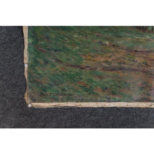 Karl Schmauser, Landscape, Oil Painting For Sale - Image 4 of 8