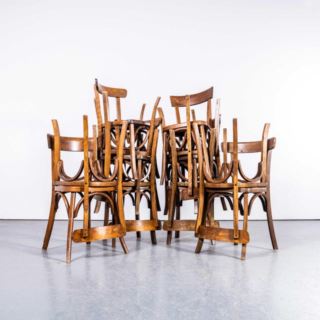 Dark Oak and Bentwood Dining Chair, 1950s For Sale - Image 9 of 9