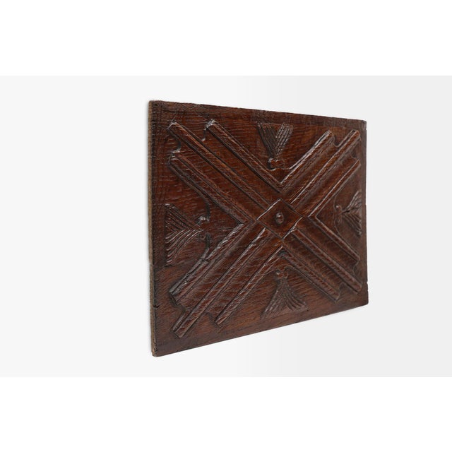Gothic Sculpted Oak Panel, Belgium, 16th Century For Sale - Image 3 of 12