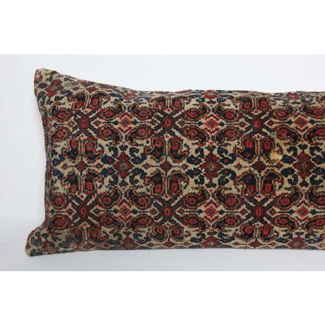 Handwoven Antique Tribal Lumbar Pillow – Museum‑Quality Textile -15'' X 38'' For Sale - Image 4 of 11