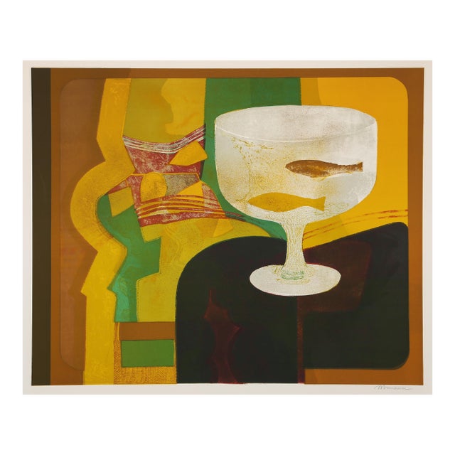 Goldfish, Signed Lithograph by Andre Minaux For Sale