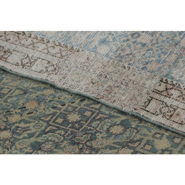 Textile Antique Persian Malayer Runner in Blue and Beige With Floral Pattern - Rug & Kilim For Sale - Image 7 of 7