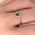 Cute Sapphire Ring W Earth Mined Diamonds in Solid 14k Yellow Gold | Round 4mm, Size 6.75 For Sale - Image 9 of 11