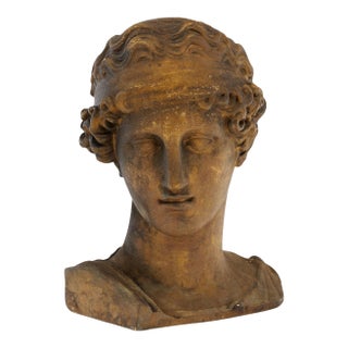 Art Deco Period French Plaster Bust For Sale