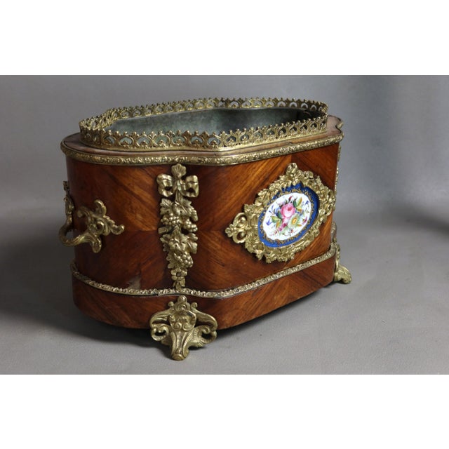 19th Century Jardinière in Wood and Gilt Bronze For Sale - Image 12 of 13