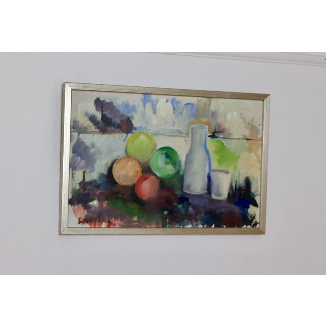 Smetana, Still Life, 1950s, Oil on Canvas, Framed For Sale - Image 9 of 10
