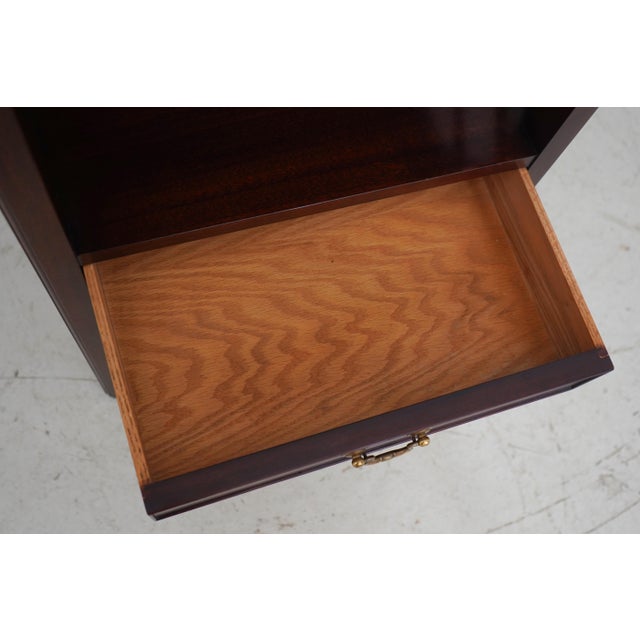 2000 - 2009 Henkel Harris Mahogany Open Nightstand For Sale - Image 5 of 16