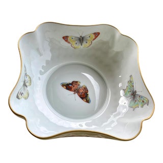 1950/1960s Limoges Butterfly Lobed Bowl - B & Co (L. Bernardaud & Co, Limoges, France) For Sale