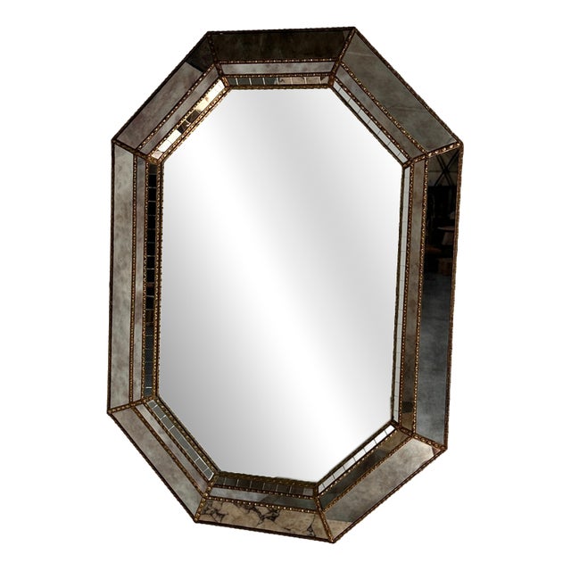 Hollywood Regency Spanish Mosaic Mirror, 1980s For Sale