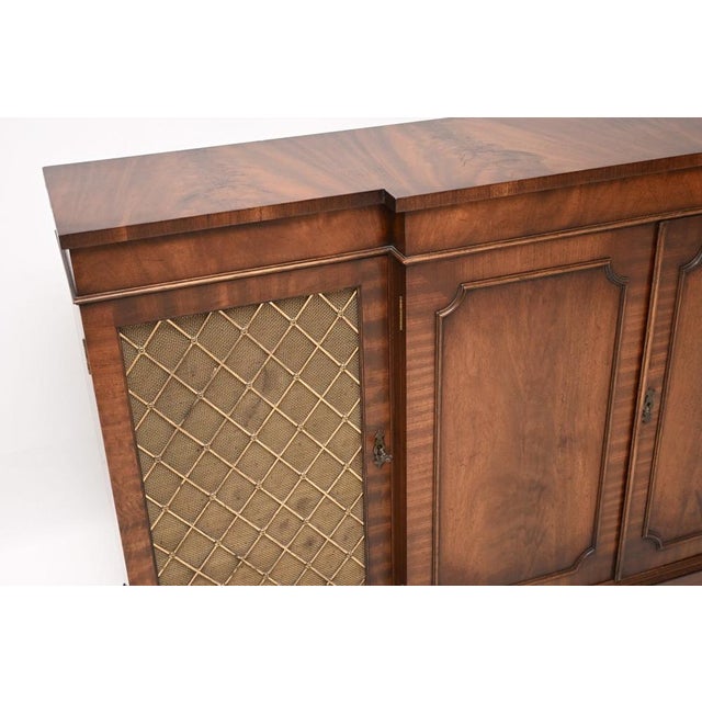 Brown Georgian Grill Front Sideboard, 1930s For Sale - Image 8 of 10