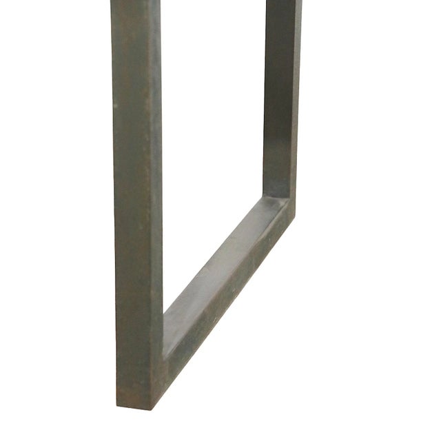 Brutalist Coffee Table With Slate Top and Brass Base C. 1970's For Sale - Image 12 of 13