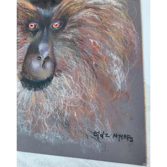 American 1990s Soft Pastel Monkey on Acrylic Base For Sale - Image 3 of 3