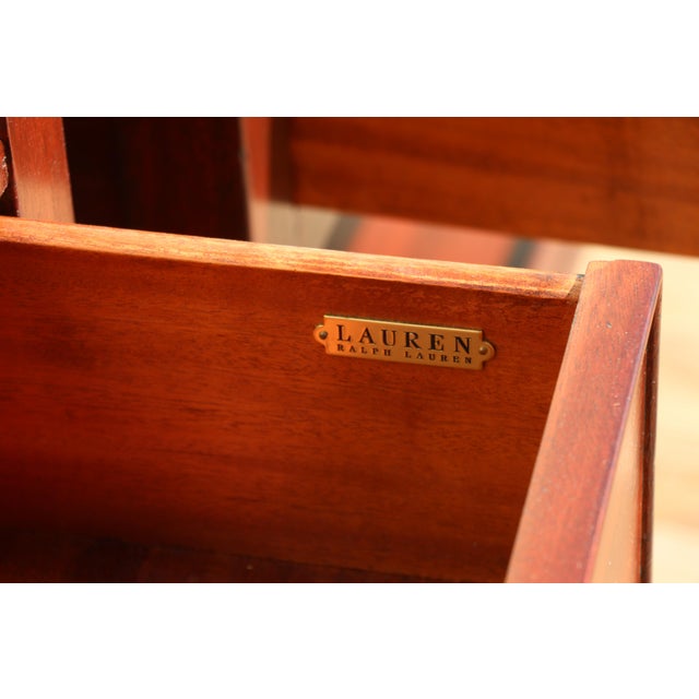 Pair of Ralph Lauren Mahogany British Colonial Two-Tier Nightstands / Side Tables For Sale - Image 18 of 18
