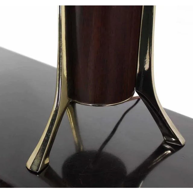 Metal Vintage Mid-Century Modern Tripod Base Table Lamp by Laurel For Sale - Image 7 of 9