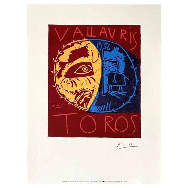 After Pablo Picasso, Toros en Vallauris, Lithographic Poster For Sale