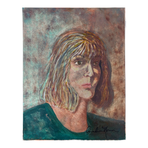 Study of Celine Dion Fauvist Portrait Original Oil on Canvas by Anna Norman