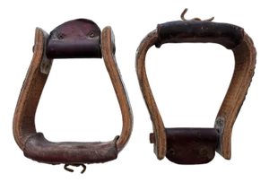 1950s Vintage Western Horse Saddle Stirrups, a Pair