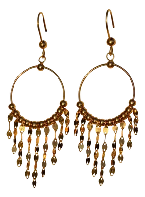 The 70th Avenue: Yellow Gold Dangler Earrings, 2 Pieces