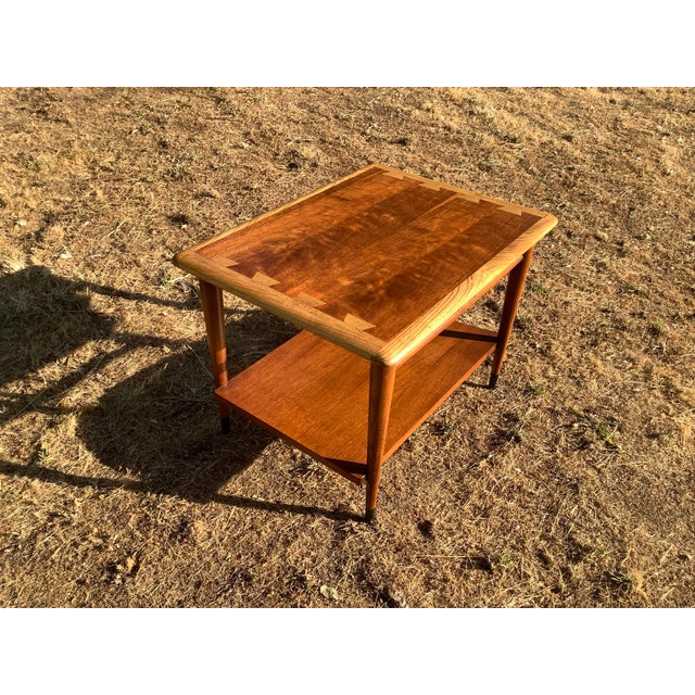 Wood Mid 20th Century Lane 900-05 Walnut and Ash Side Table For Sale - Image 7 of 12