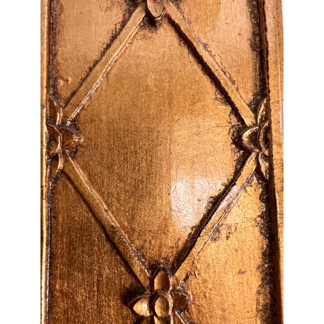 Wood French Louis XVI Style Giltwood Trumeau Mirror 45” H X 27” W For Sale - Image 7 of 12