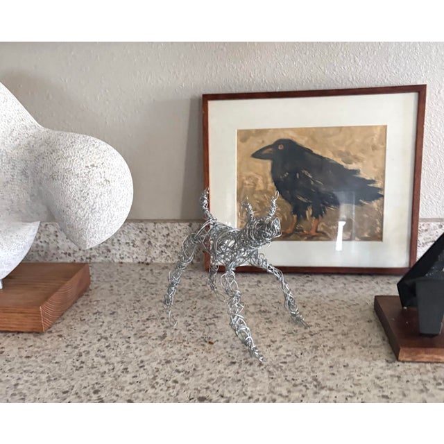 Christopher Shoemaker Hand-Made, One-of-a-Kind Wire Dog by Artist Christopher Shoemaker, 8.5” X 6” For Sale - Image 4 of 11