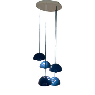 Flower-Pot Pendant Lamp by Verner Panton for Louis Poulsen, 1960s, Set of 5 For Sale