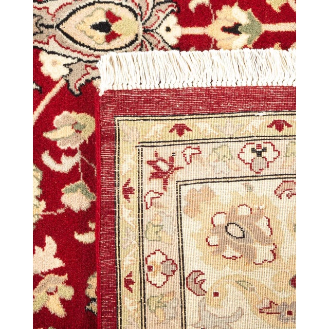 2000 - 2009 Mogul, One-of-a-Kind Hand-Knotted Area Rug in Red, 8' 1" x 10' 2" For Sale - Image 5 of 8