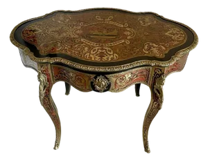 Ancient French Boulle Center Table, 1860s