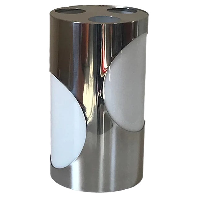 Chrome &amp; Acrylic Glass Table Lamp, 1970s For Sale