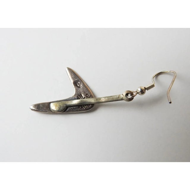 Mid-Century Modern Mid 20th Century Sterling Earrings Mexico For Sale - Image 3 of 4