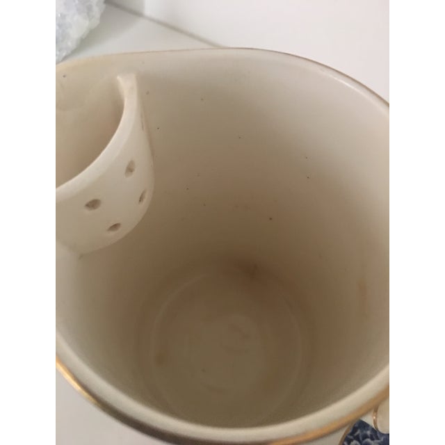 Antique Royal Worcester English Blue, and Gray, Hot Chocolate Pot 19 Th Century For Sale In New York - Image 6 of 8
