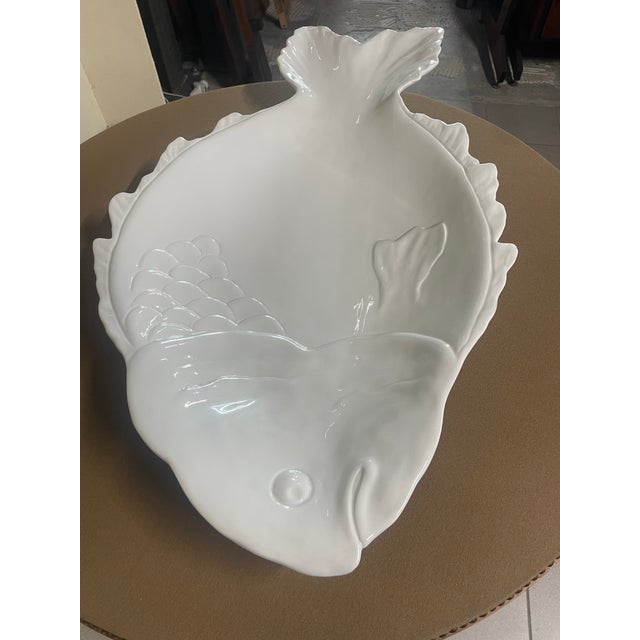 Large Glazed Ceramic Fish-Shaped Plate from G&B Vogue, Italy, 1970s For Sale - Image 10 of 14