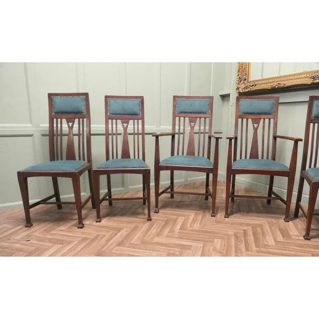 Antique Arts and Crafts Dining Chairs, 1880, Set of 6 For Sale - Image 3 of 8