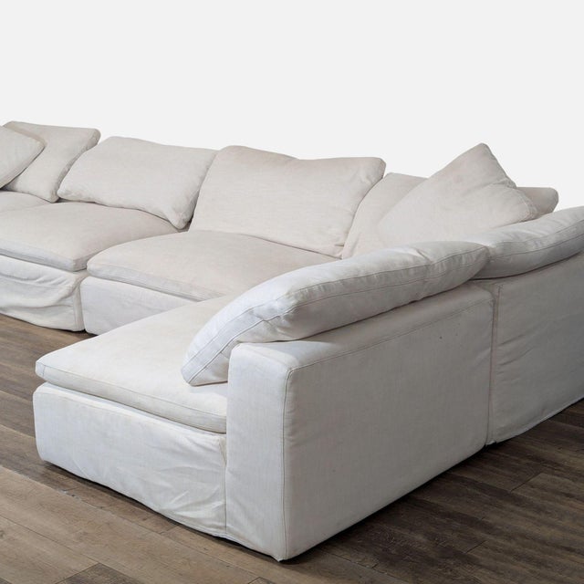 Modern Restoration Hardware Modular Cloud Sectional For Sale - Image 3 of 7