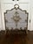 Metal Vintage French Rococo Style Brass Fireplace Screen With Lovebirds For Sale - Image 7 of 7
