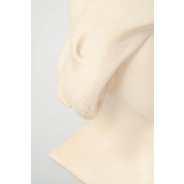 Plaster Bust of a Young Girl, Scandinavia, Mid-20th Century For Sale - Image 5 of 6